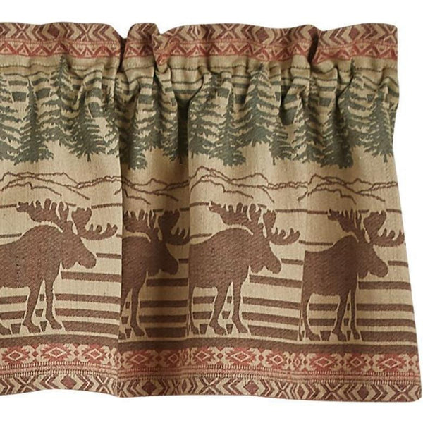 Moose Jacquard Valance 72X14