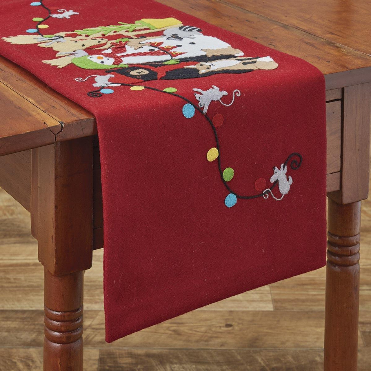 Northwoods Felt Table Runner 14X36 Allysons Place