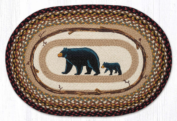 OP-319 Burgundy Mama Bear Baby Bear Oval Patch 20"x30"
