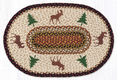 OP-319 Moose and Tree Oval Patch 20"x30"