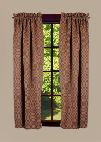 Kendall Jacquard Red 63" Panels