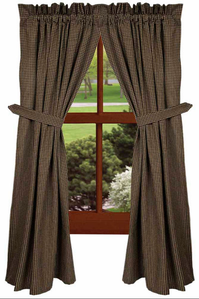 Newbury Gingham Black 63" Panel