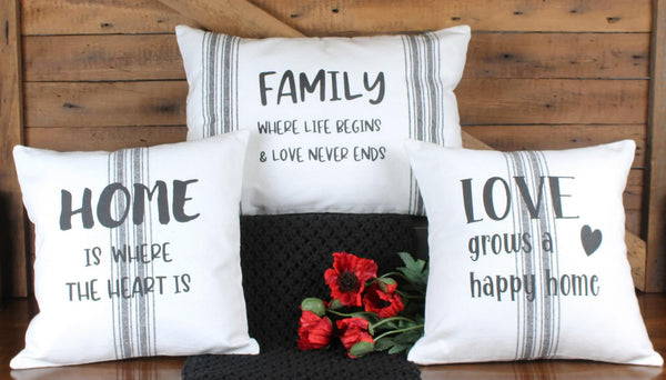 Family Grain Sack 14"x20" Pillow