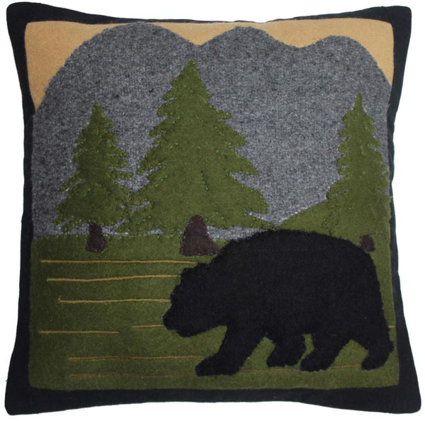 Bear in Woods 14x14" Pillow