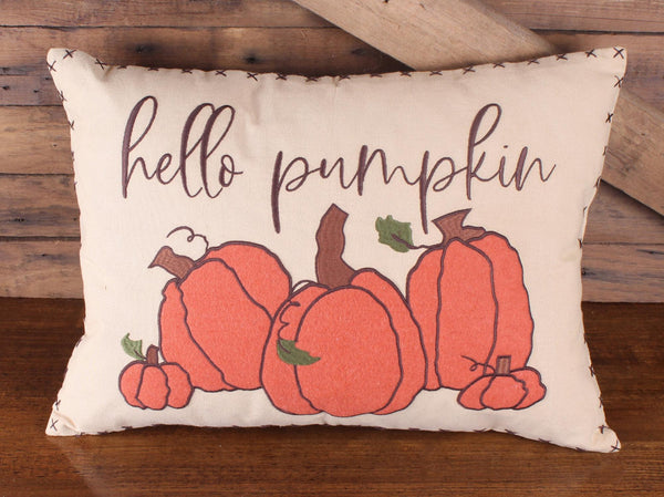 14x20 primitive country Hello Pumpkin cushion