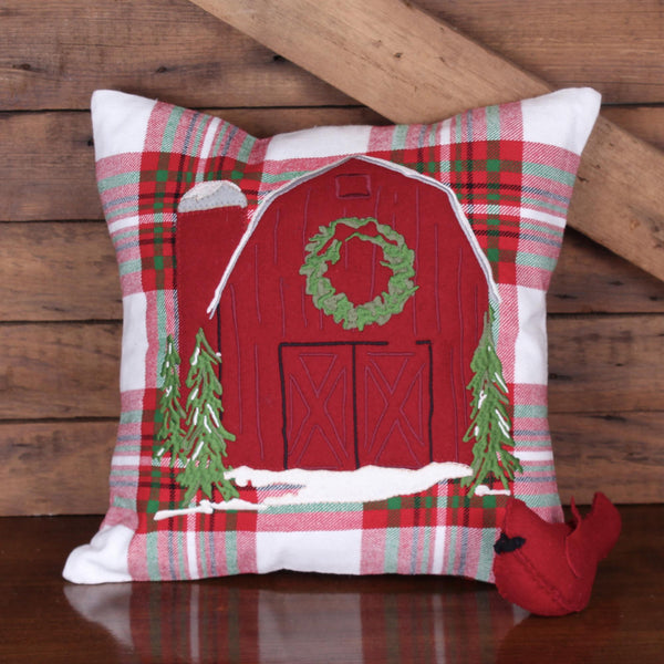 Tree Farm Barn Pillow 14"x14"