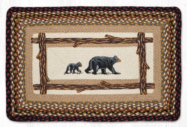 PP-319 Burgundy Mama Bear Baby Bear Oblong Patch 20"x30"