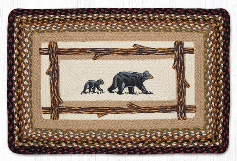 PP-319 Burgundy Mama Bear Baby Bear Oblong Patch 20"x30"