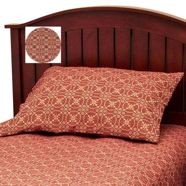 Kendall Jacquard Red  Pillow Shams 21x31