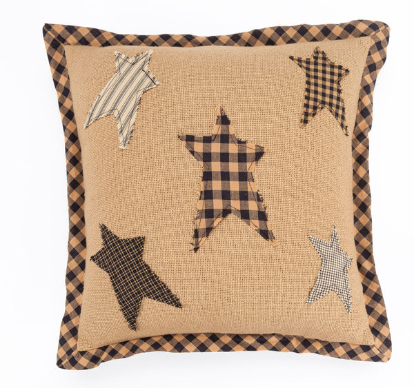Jamesport Primitive Star Applique Pillow 16Wx16L