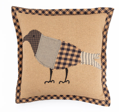 Jamesport Patch Crow Pillow 16Wx16L