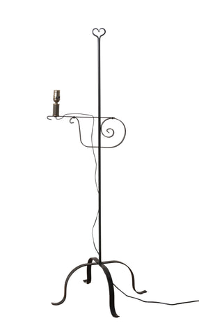 Wrought Iron Adjustable Floor Lamp with Heart Top
