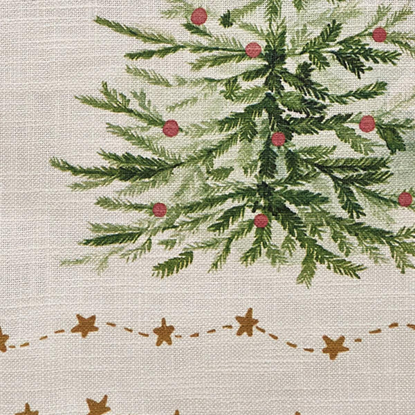 Rustic Christmas Stars Table Runner  15X54