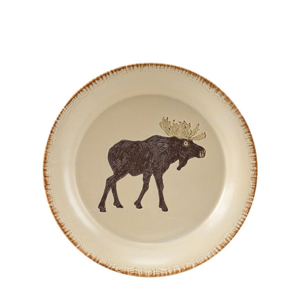 Rustic Retreat Moose Salad Plates (set of 4)
