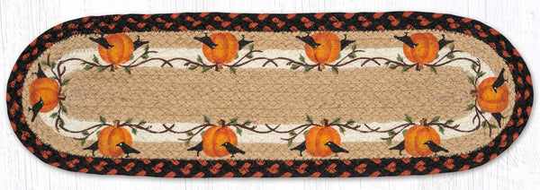 ST-OP-222 Pumpkin Crow Oval Stair Tread 27"x8.25"