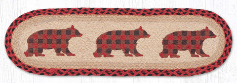 ST-OP-396 Flannel Bear Oval Stair Tread 27"x8.25"