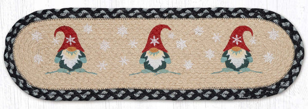 ST-OP-701 Winter Gnome Oval Stair Tread 27"x8.25"