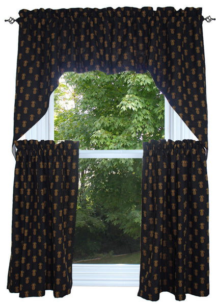 Pineapple Town Black Window