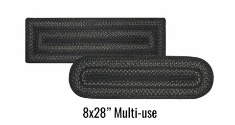 8x28 Jet Black Rect Set of 13