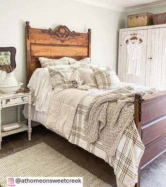 Wheat Plaid Twin Coverlet 70x90