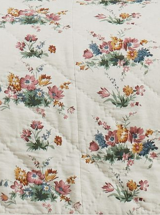 Rosehill Cottage Floral Scalloped Cotton Queen Quilt - 90x90 Dusty Rose & Natural Vintage Botanical Bedding
