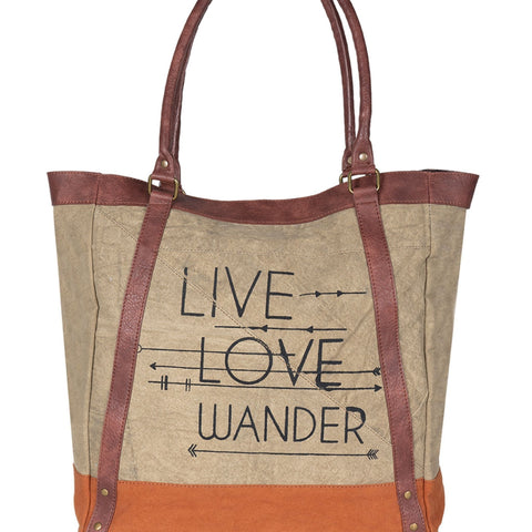 LIVE LOVE WANDER TOTE, SAND