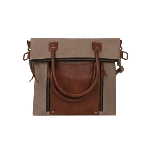 FOLD-OVER CONVERTIBLE TOTE, STONE