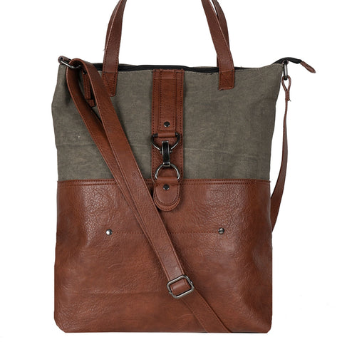 JAMIE CONVERTIBLE TOTE, MOSS