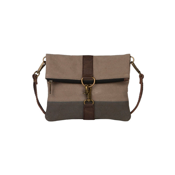FINELY FOLD-OVER CROSSBODY, STONE