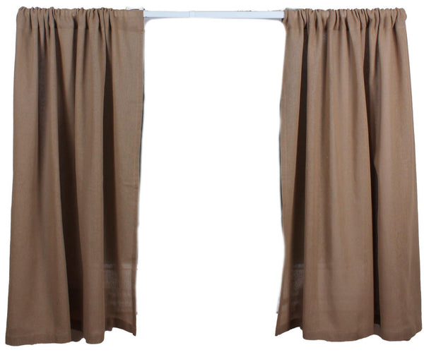 Heirloom Oat Café Curtain Tiers 72"x36" set of 2, unlined cotton farmhouse curtains in rustic oat color