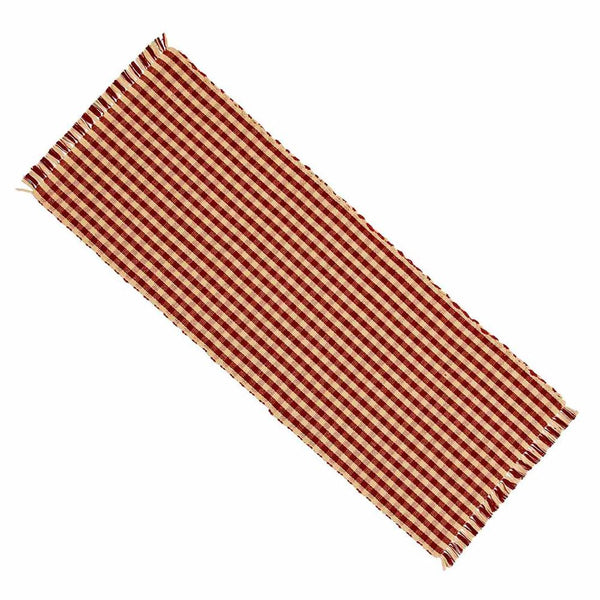 Heritage House Check Barn Red 54" Runner