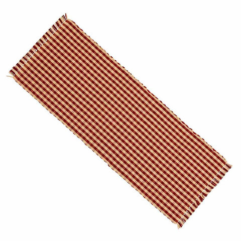 Heritage House Check Barn Red 54" Runner