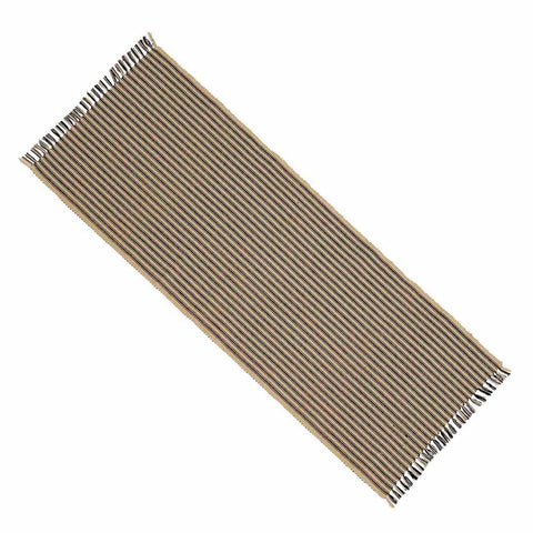 York Ticking Black  54" Table Runner