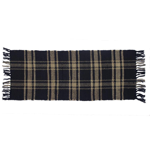 Black & Tan Chindi Runner 14x36