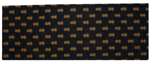 Pineapple Town Black Table Runner