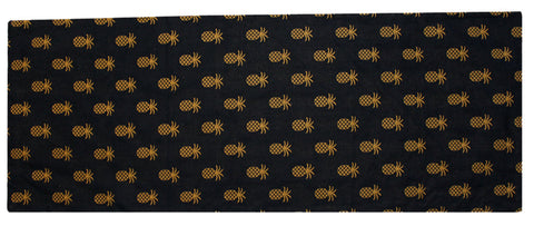 Pineapple Town Black Table Runner