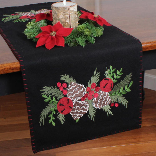 Pinecones & Bells Table Runner
