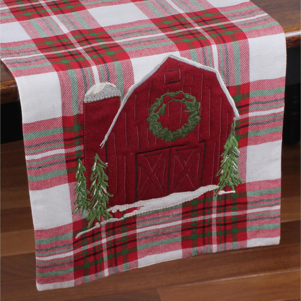 Tree Farm Barn Table Runner 14"x36"