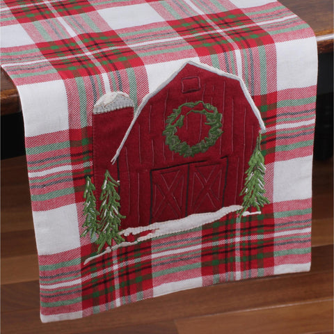 Tree Farm Barn Table Runner 14"x36"