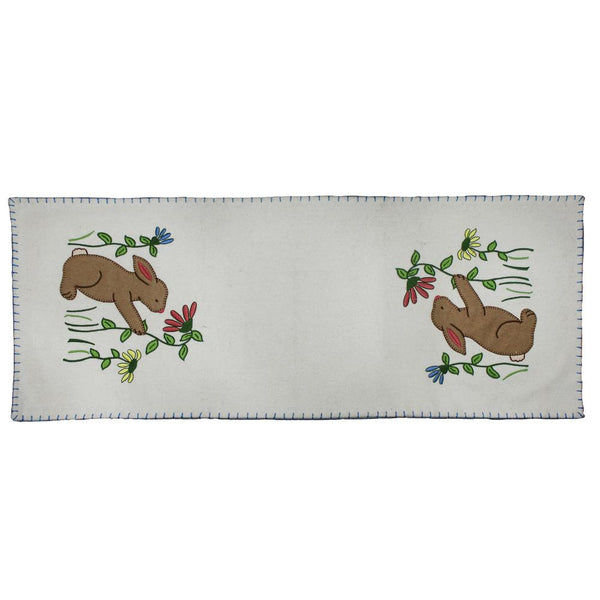 Bunny and Flowers Table Runner
