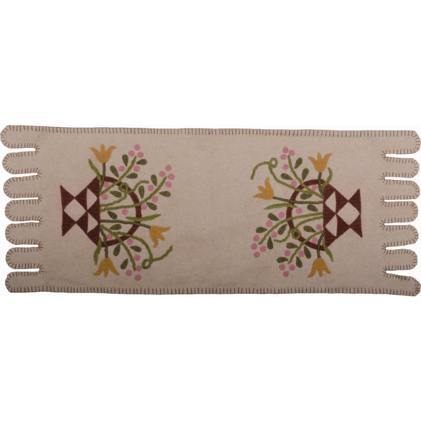 Flower Basket Table Runner 14x36 | Primitive Country Decor