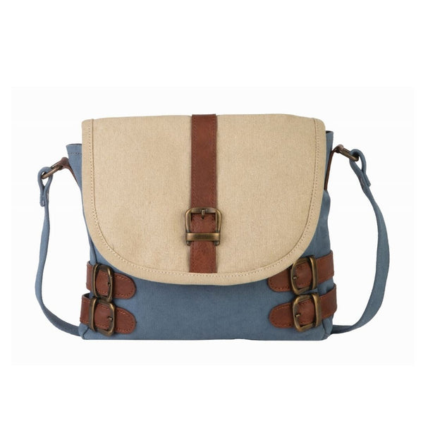 BUCKLED UP CROSSBODY, DUSTY BLUE