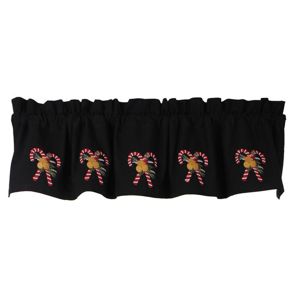Candy Canes Appliqué Valance