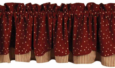 Salem StarRedFairfield Valance