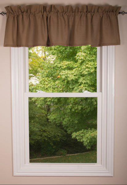 Heirloom Oat Valance 72"x15.5" primitive farmhouse cotton window valance in oat color
