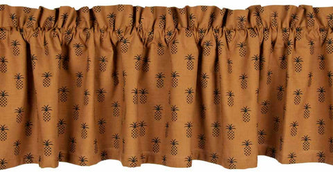 Pineapple Town Mocha Valance