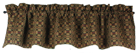 Kendall Jacquard Black Valance