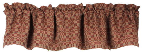 Kendall Jacquard Red Valance