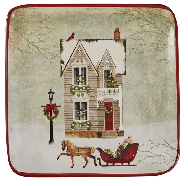 Vintage Town Square Salad Plate (Set of 4)