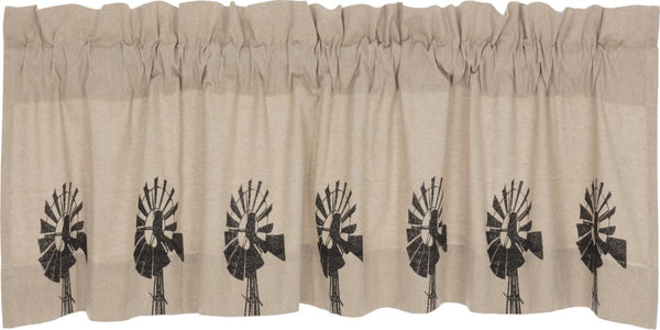 Sawyer Mill Windmill Valance 72 in. khaki color, Primitive Country Far